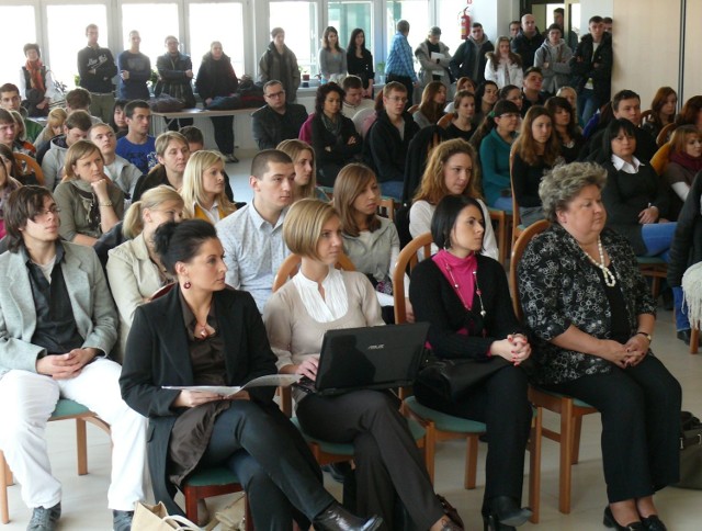 Studenci uczestniczący w konferencji w Inkubatorze.