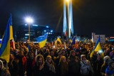 #SolidarnizUkrainą. Wiec na Placu Solidarności w Gdańsku