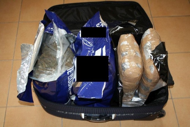 W bagażu 21-latka specjalny pies do wykrawania narkotyków znalazł środki odurzające.