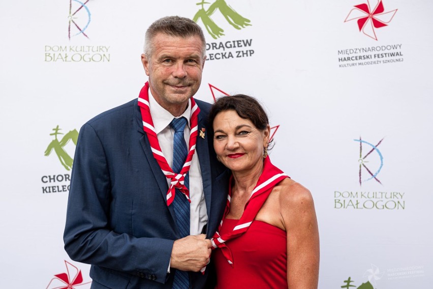 Prezydent Kielc Bogdan Wenta z żoną Iwoną.