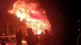 Pożar w Dolinie Trzech Stawów w Katowicach. Z ogniem walczyło kilka zastępów strażaków