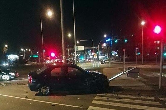 Wypadek na ul. Zwycięstwa w Białymstoku