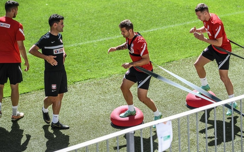 Trening reprezentacji Polski na stadionie w Gdańsku...