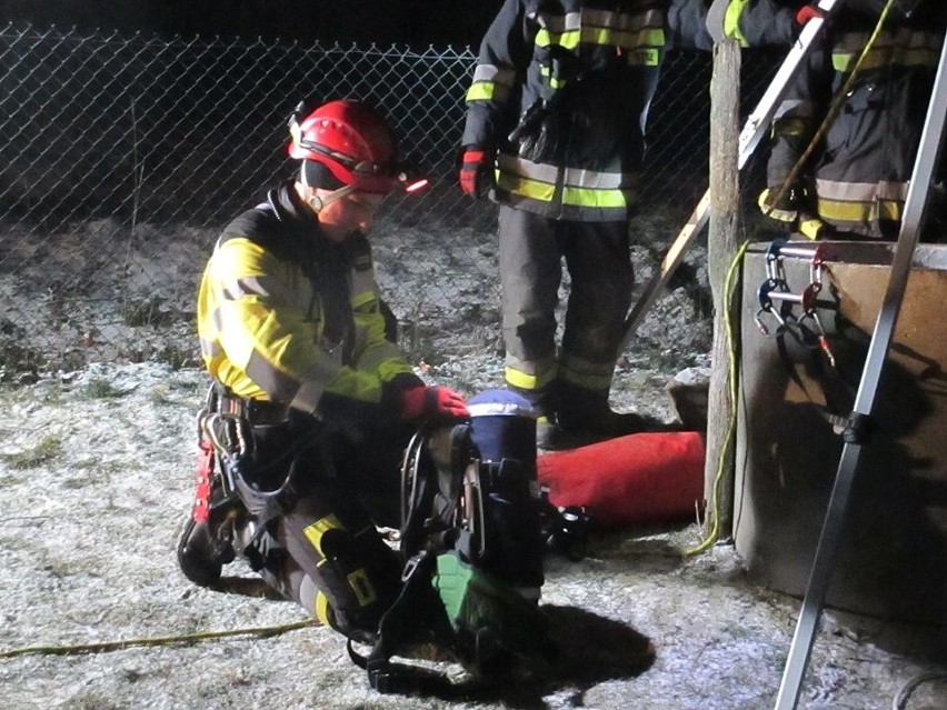 Niezwykła akcja strażaków i ratowników: Wydobyli kotka z 35-metrowej studni [ZDJĘCIA, WIDEO]