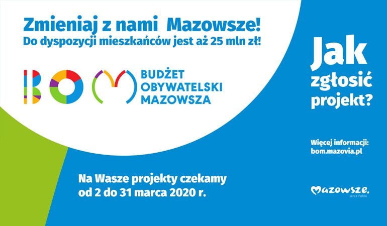 Region. Rusza Budżet Obywatelski Mazowsza - zgłoś projekt