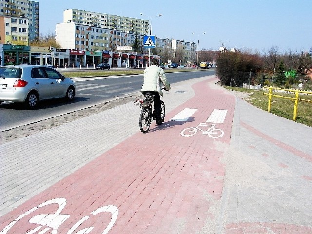 Ścieżka rowerowa wzdłuż alei Niepodległości
