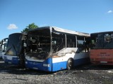 Na terenie bazy PKS w Żarach spaliły się trzy autobusy