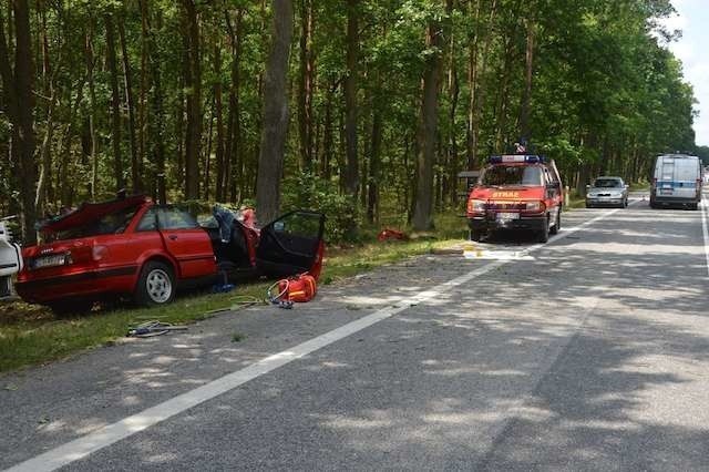 W wypadku w Górsku auto ucierpiała jedna osoba