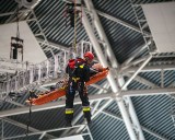 Widowiskowe ćwiczenia straży pożarnej w Atlas Arenie w Łodzi. Zobaczcie co sie działo