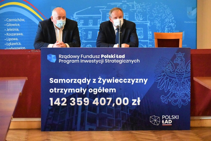 Żywiec: Rządowy Fundusz Polski Ład w Żywcu i rozwiązanie problemu z aptekami. Konferencja starosty żywieckiego