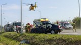 Śmiertelny wypadek. Autobus z dziećmi z miejscowości Strzelce Małe zderzył się z samochodem osobowym w Końskich. Jedna ofiara śmiertelna