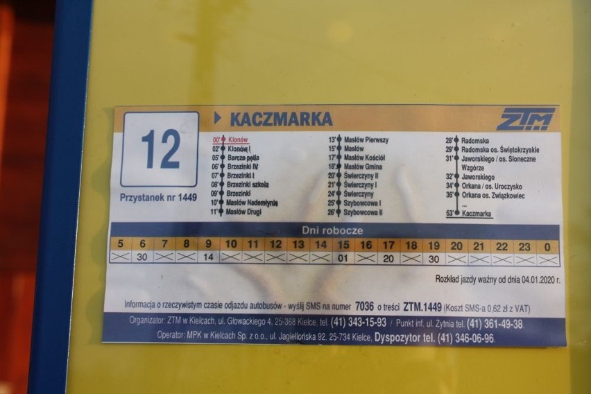 Pierwszy kurs autobusu MPK Kielce do Klonowa w gminie Łączna. Był długo wyczekiwany