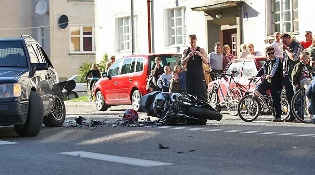 Wypadek na ul. Paderewskiego w Słupsku