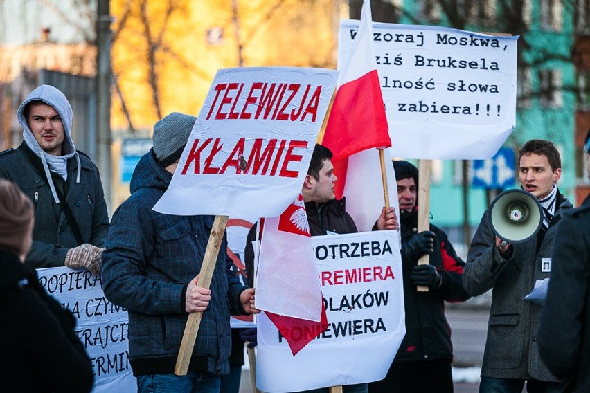 Protest przeciwko rządowi w Ostrołęce