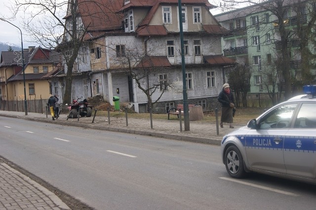 Wypadek na ul. Makuszyńskiego w Zakopanem.