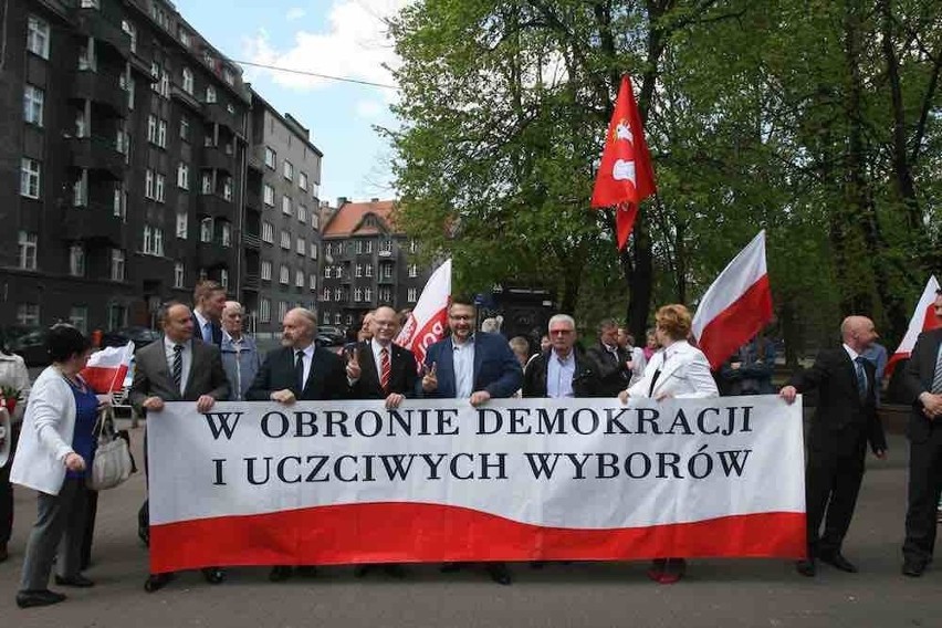 Marsz w obronie demokracji i uczciwych wyborów Katowice 2015