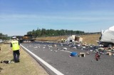 Waplewo. Tragiczny wypadek na S7. Dwie ciężarówki doszczętnie spłonęły (zdjęcia)