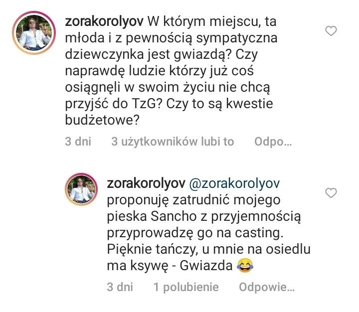 fot. instagram.com/zorakorolyov