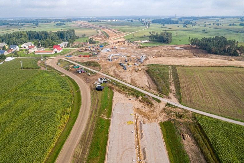 Zaawansowanie prac na budowie odcinka S61 Szczuczyn-Ełk