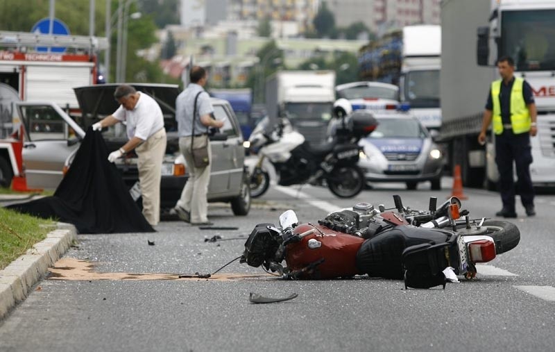 Śmiertelny wypadek motocyklisty...
