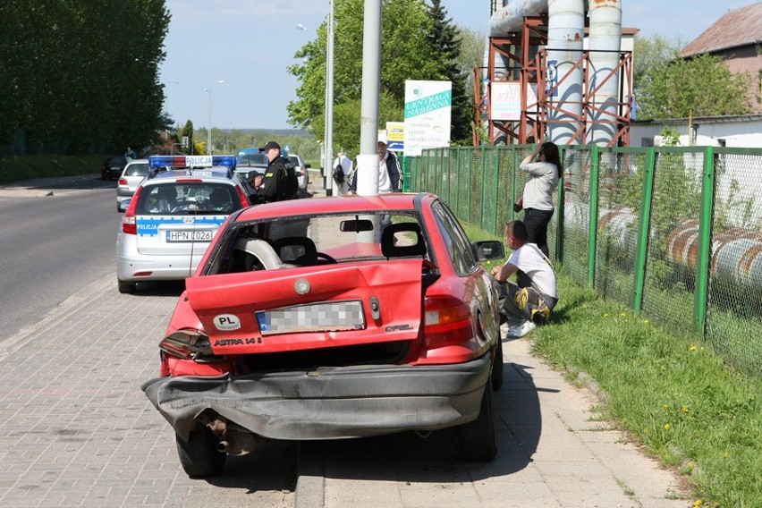 Kolizja przy ul. Leszczyńskiego w Słupsku