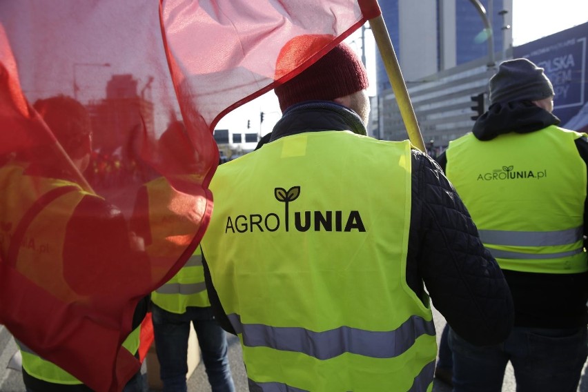 Protest rolników zorganizowany w Warszawie przez Agrounię
