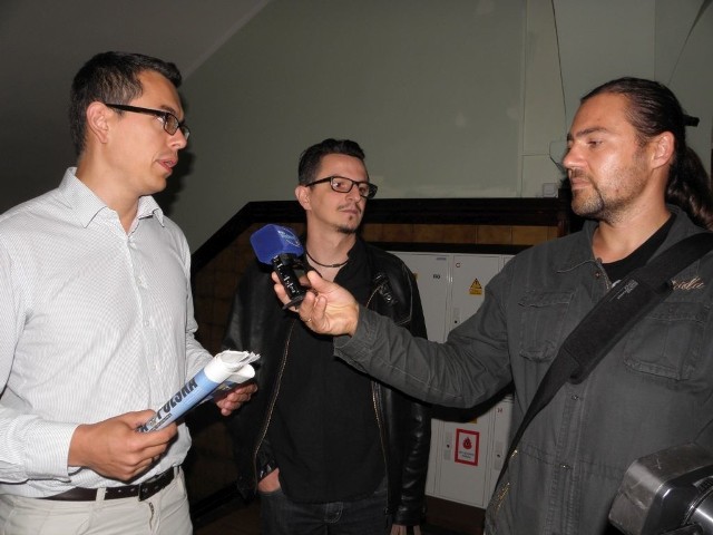 Kamil Kaczmarek (z lewej) i Artur Eichenlaub zwołali wcześniej swoją konferencję i mówili o obawach związanych z akcją