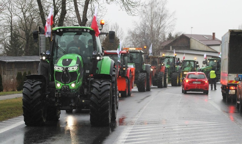 Protest rolników w Biesiekierzu koło Koszalina