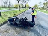 Wypadek motocyklisty w Słupsku. Mężczyzna trafił do szpitala