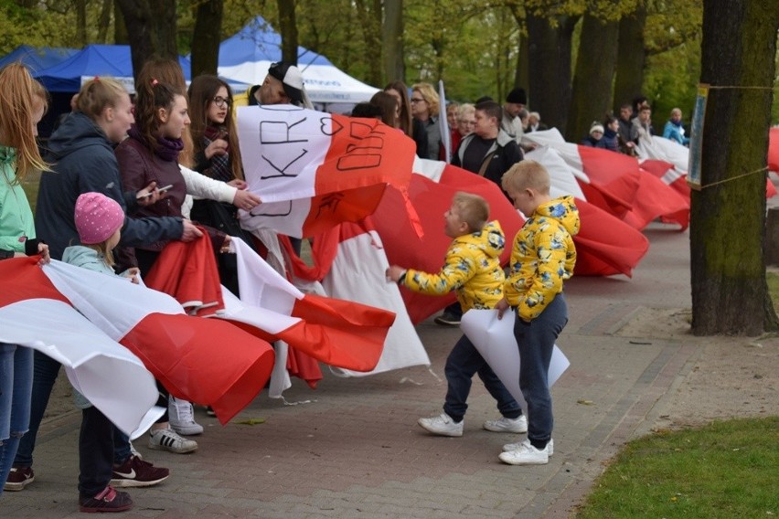 Bicie rekordu flagi w Krośnie Odrzańskim.
