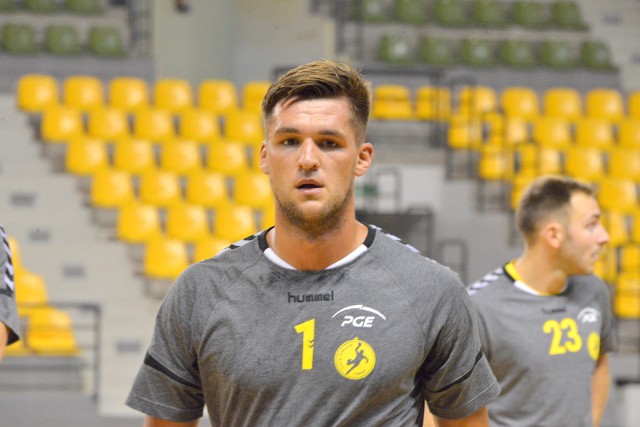 Mateusz Kornecki podczas treningu PGE Vive Kielce