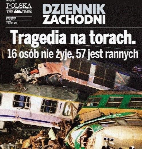 Tragedia na torach. W katastrofie kolejowej pod Szczekocinami zginęło 16 osób, a 57 zostało rannych. TU ZNAJDZIESZ WSZYSTKIE MATERIAŁY