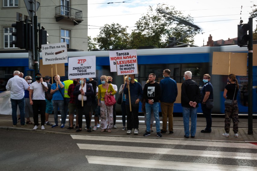 Protest mieszkańców Krakowa.