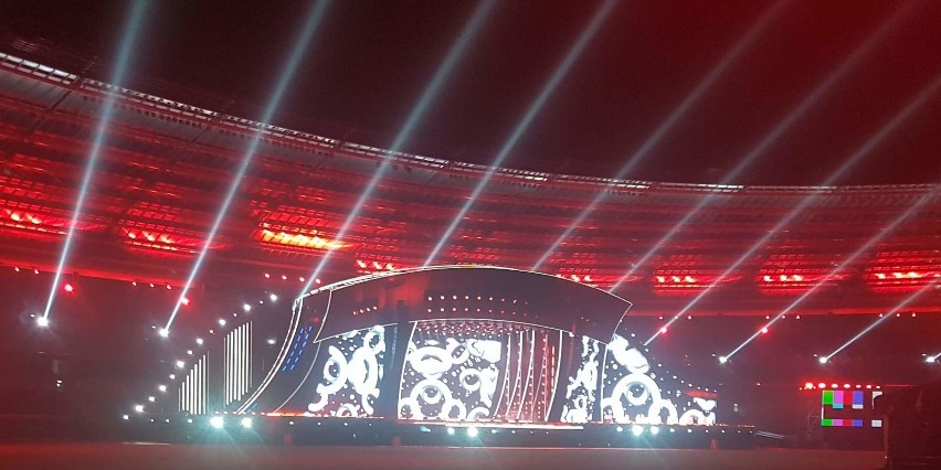 Oświetlenie sylwestrowe sceny na Stadionie Śląskim