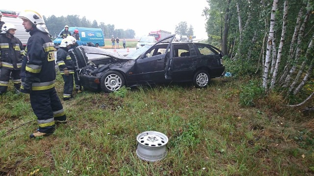 Wypadek bmw między Gorzowem Śląskim i Praszką.