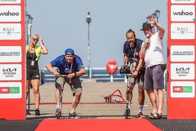 Wyścigi na hulajnogach na molu w Gdańsku Brzeźnie w ramach Lotto Challenge Gdańsk 2021
