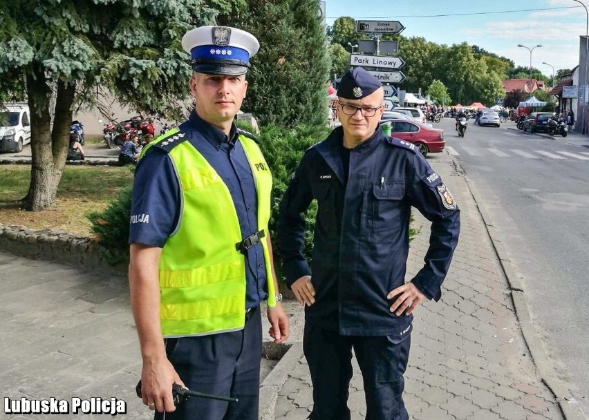Świebodzińscy funkcjonariusze zadbali o bezpieczeństwo uczestników Festiwalu Rock, Blues i Motocykle w Łagowie.