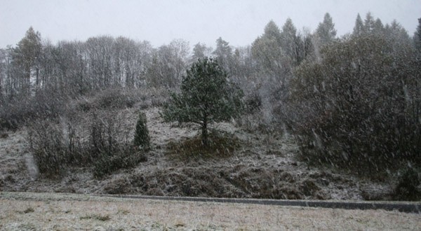W Bieszczadach spadl pierwszy śnieg...
