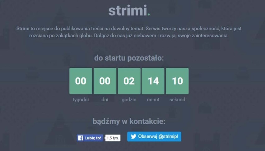 Strimi.pl ma wystartować dzisiaj o godzinie 18