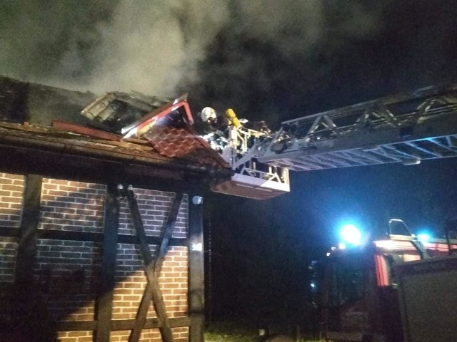 Pożar budynku wielorodzinnego w Bielkowie w gminie Kobylanka, w powiecie stargardzkim