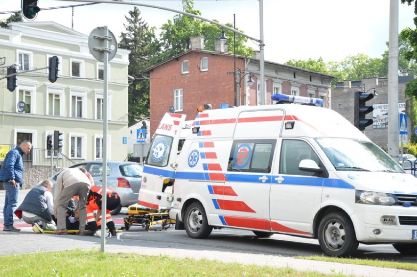 Wypadek w Kartuzach. Potrącenie pieszego (5.06.2017)