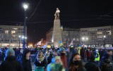 Protest w Łodzi. Wojna na Ukrainie. Wielka manifestacja "Łódź solidarna z Ukrainą" ZDJĘCIA