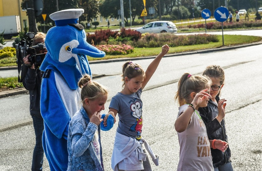 Policja odblaski bezpieczeństwo...