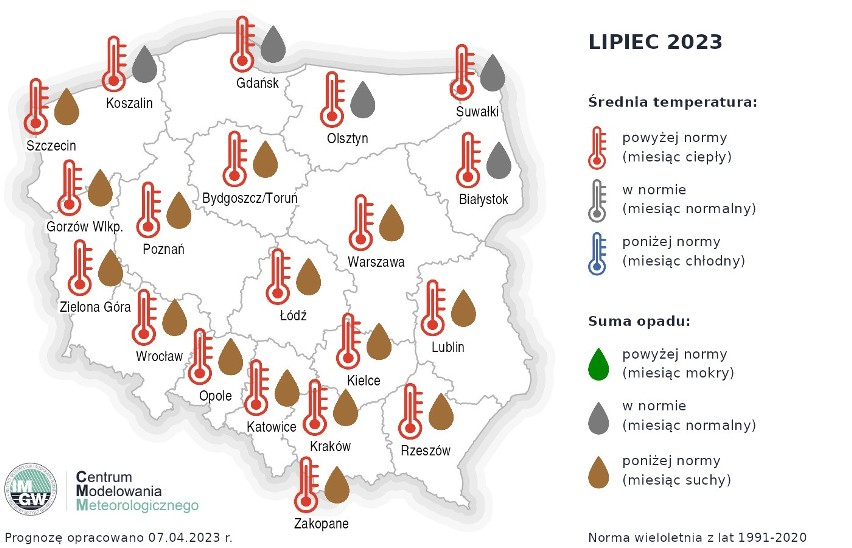 Przez całe wakacje w Polsce temperatura utrzymywać się...