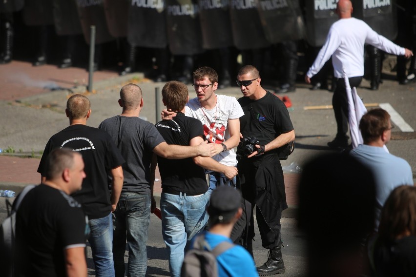 Demonstracja górników w Sosnowcu i Katowicach