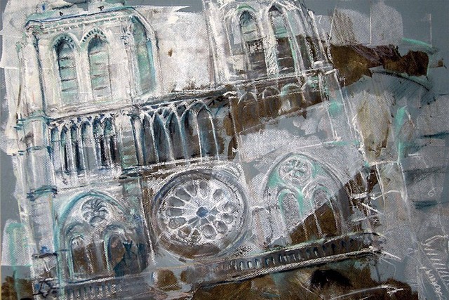 Katedra Notre Dame namalowana przez Annę Osińską kilka lat przed pożarem jest jedną z prac malarskich, jakie będzie można zobaczyć w Domu Legend Bydgoszczy