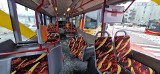 Wypadek w Zgierzu 2.02.23. Zderzenie autobusu z tramwajem na ul. Łąkowej. Ranna kierująca zgierskiego MUK ZDJĘCIA