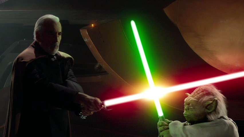 8. Mistrz Yoda vs hrabia Dooku (Epizod II: Atak Klonów)...