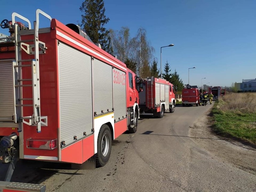 Uszkodzony gazociąg na budowie w Mokronosie. Akcja strażaków 