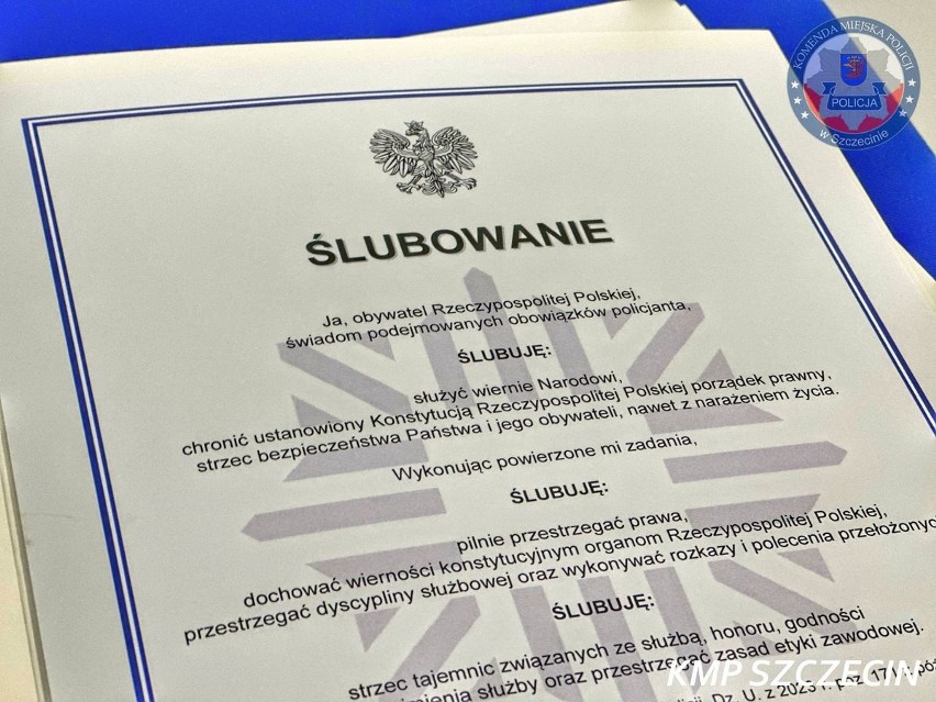 Nowi policjanci w Szczecinie złożyli ślubowanie